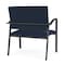 Lesro Newport Bariatric Chair Metal Frame, Charcoal, RF Blueberry Back, MD Ink Seat NP1401 - alternate 3